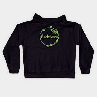 Vegetarian Text Green Leaves Vegetarian Veganism Kids Hoodie